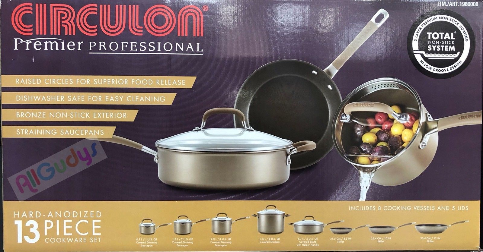Circulon Premier Professional Nonstick 13piece Cookware Induction Set