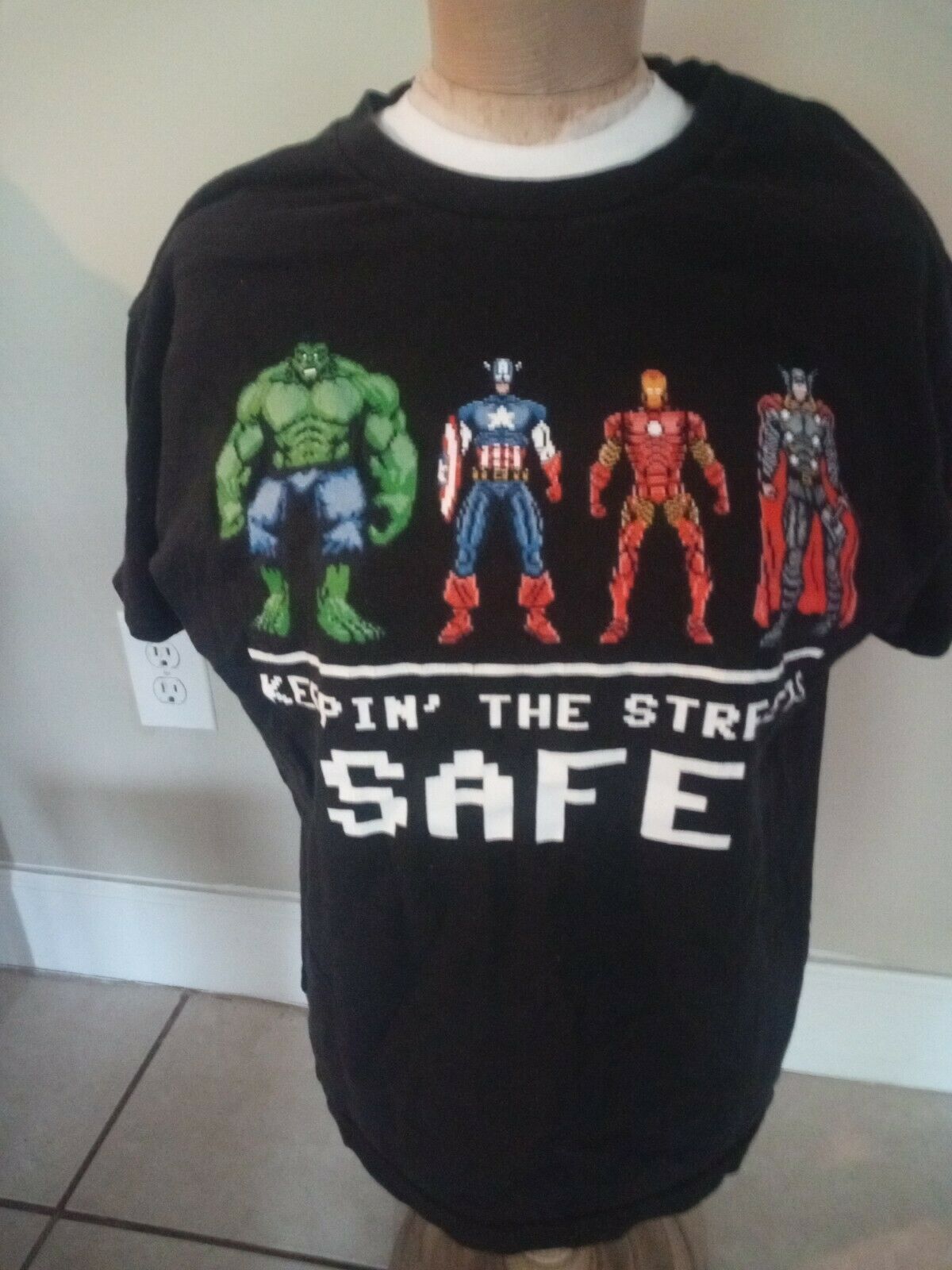 Marvel Mad Engine Original Black Hulk Tee Size L 100% Cotton T-Shirt 