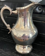Lovely Vintage Silver Plate Water Pitcher w/ Ice guard Made in India - $19.99