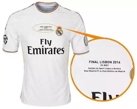  Real Madrid Final 2014 Raul Ramos Modric Marcelo Ronaldo Bale Soccer Jersey - $75.00