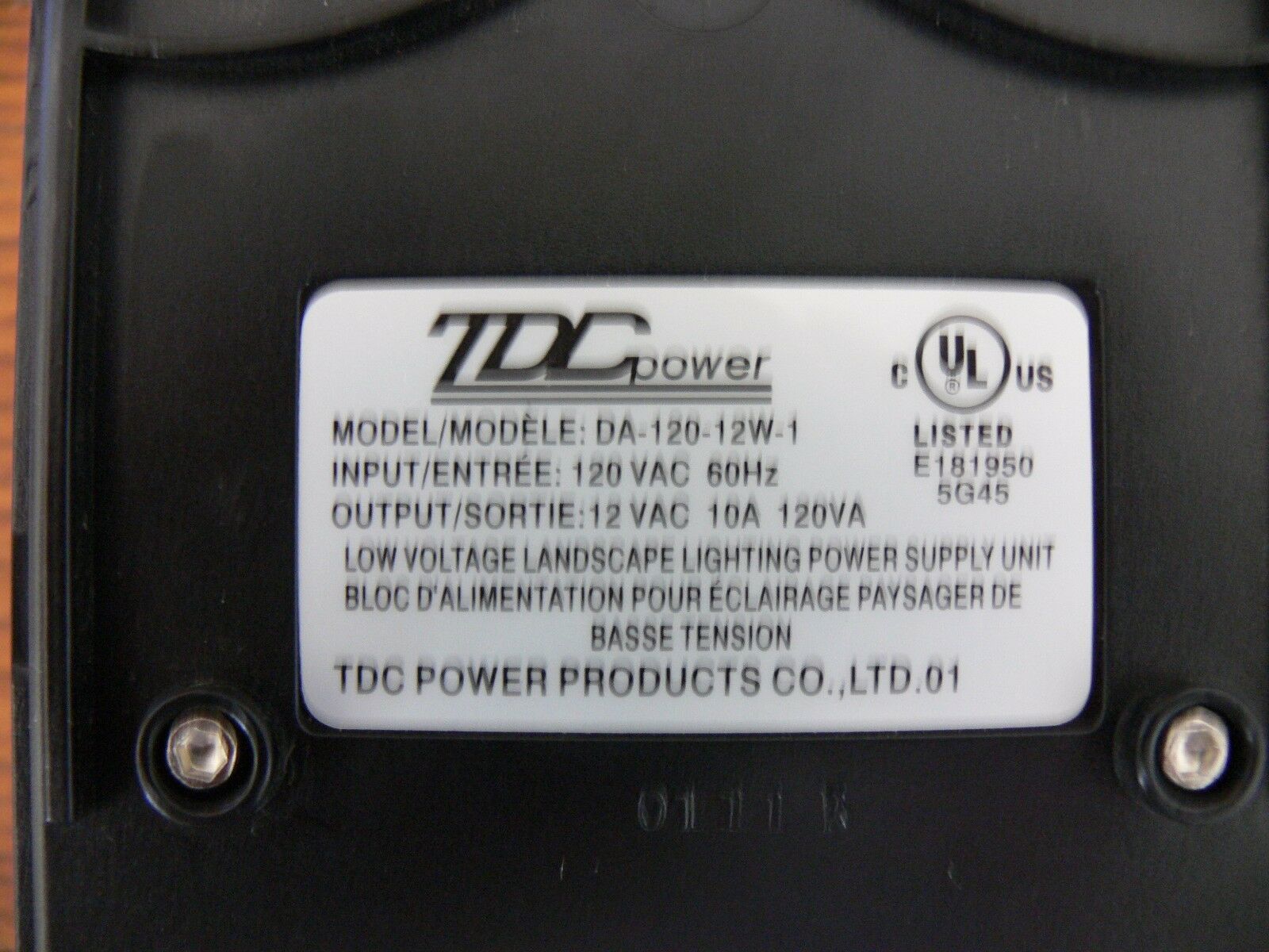 Used TDC Transformer Power Supply Landscape Lighting DA12012W1