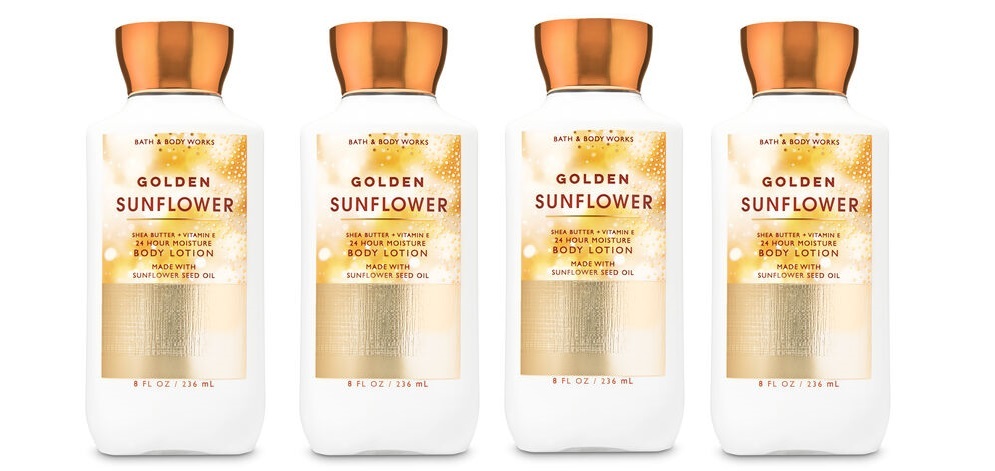 Bath & Body Works Golden Sunflower Shea Butter & Vitamin E Body Lotion 8 oz x4