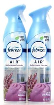 2 Bottles Febreze Air 8.8 Oz Mediterranean Lavender Natural Propellant Spray
