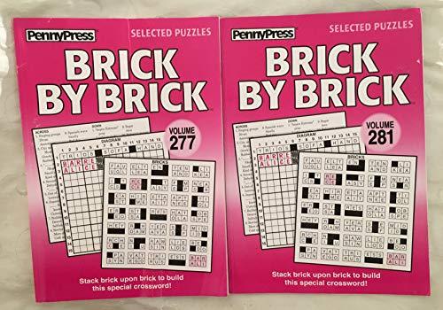 Lot of (2) Penny Press Selected Puzzles Brick By Brick *Volumes 277 281 ...