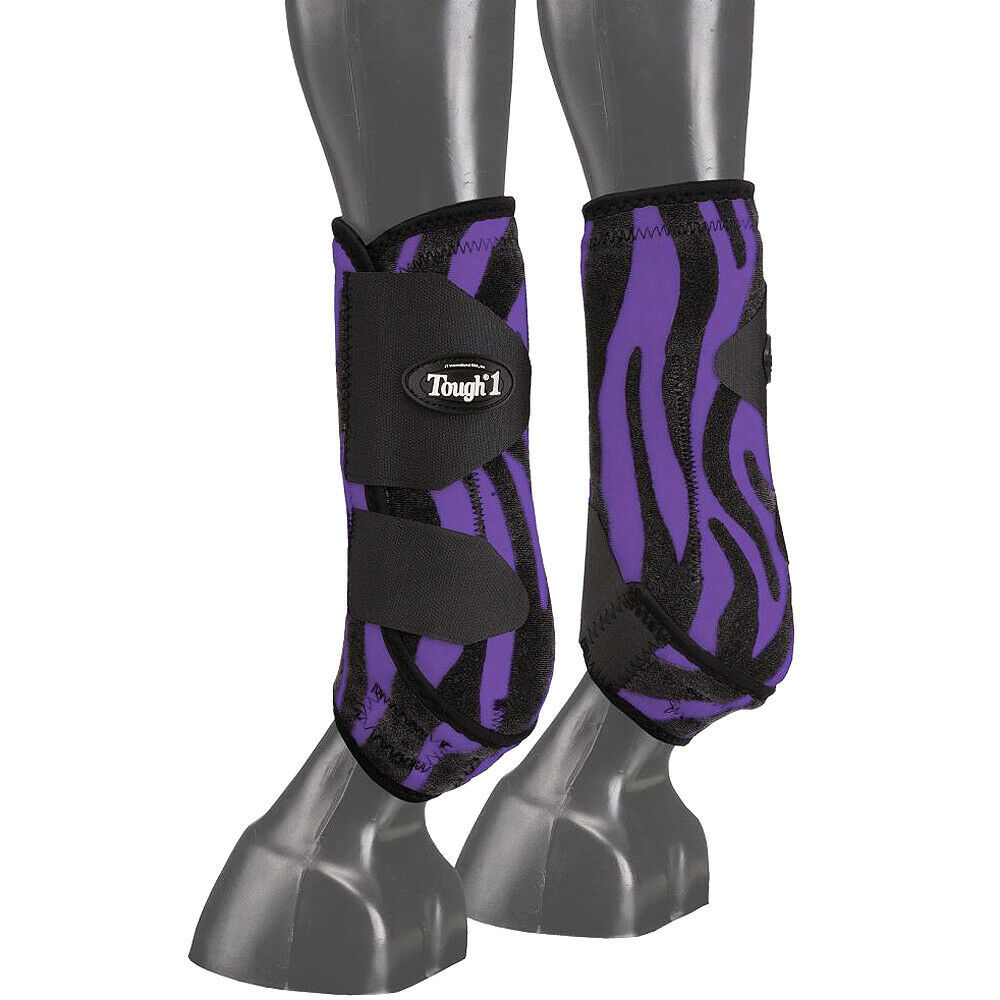 PURPLE ZEBRA TOUGH1 LRG FRONT LEG MEDICINE EXTREME VENTED HORSE SPORT
