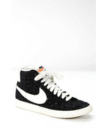 Nike Womens Polka Dot High Top Casual Lace Up Sneakers Black Suede Size 8 - $89.00