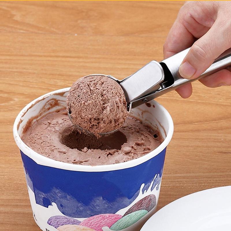 1PC Stainless Steel Ice Cream Spoon Ice Ball Maker Frozen Yogurt Cookie