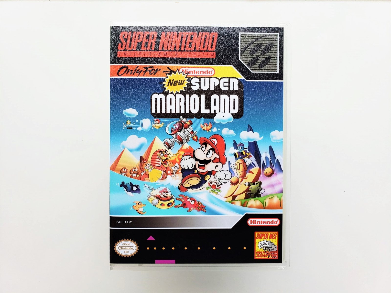 New Super Mario Land - Super Nintendo (SNES) Game / Case (USA Seller)