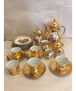 GOLD  22 Krt 21  PIECE TEA SET MARKED BAVARIAN MADE IN GERMANY VICTORIAN - $692.01