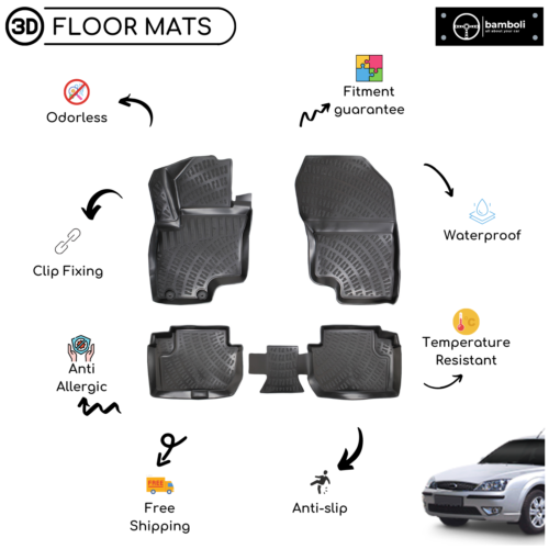 Vehicle Specific Rubber Floor Mat for Ford Mondeo 2001 - 2007