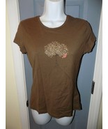 The North Face Brown W/Tree Slim Fit T-shirt Size S Women&#39;s EUC - $20.75