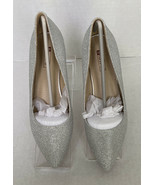IDIFU Womens Wedgelo Silver Glitter Pumps Size 8.5 (1973013) - $16.82