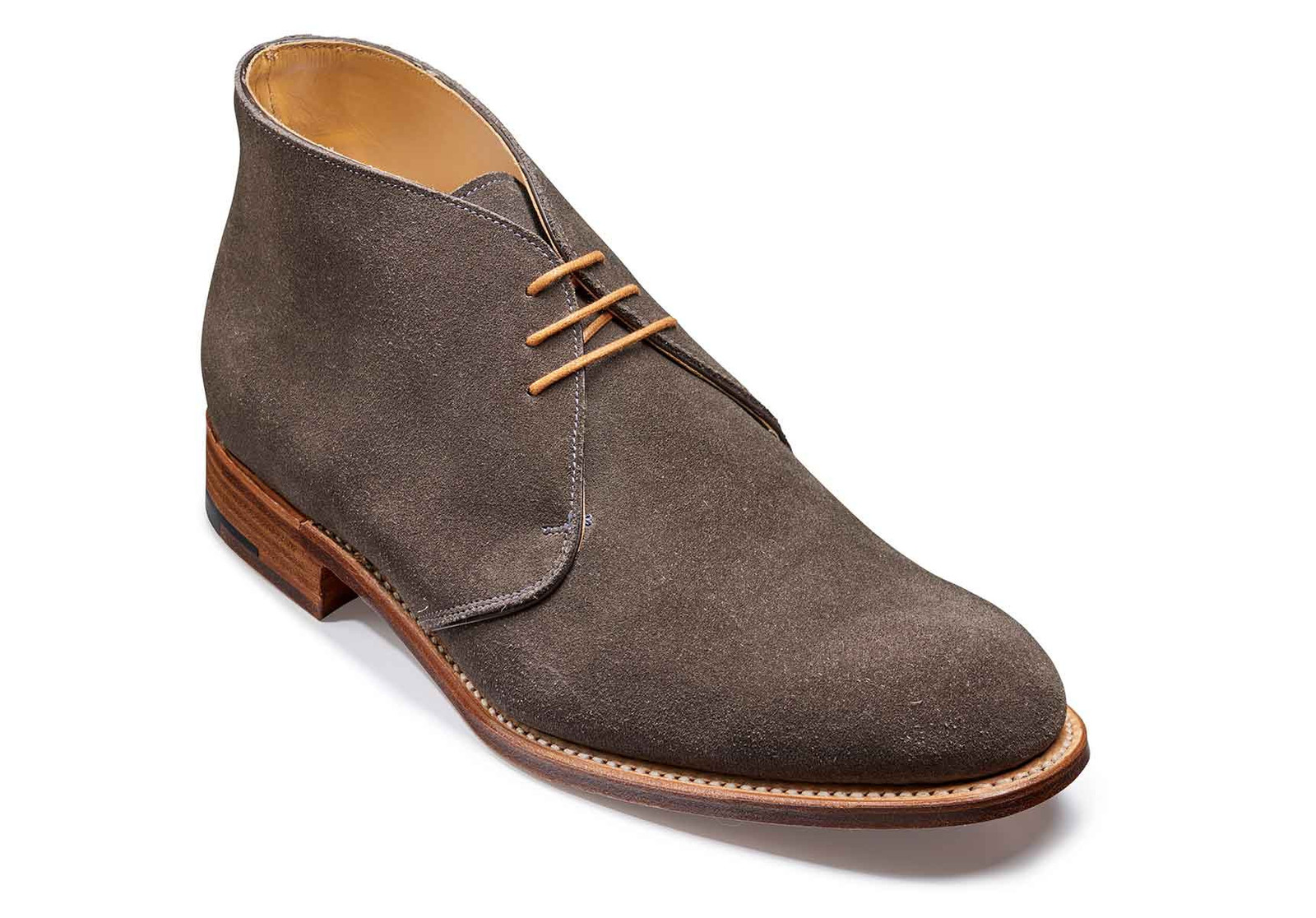 Gray Color Handcrafted Chukka Suede Leather Laceup Men's Party Wear ...