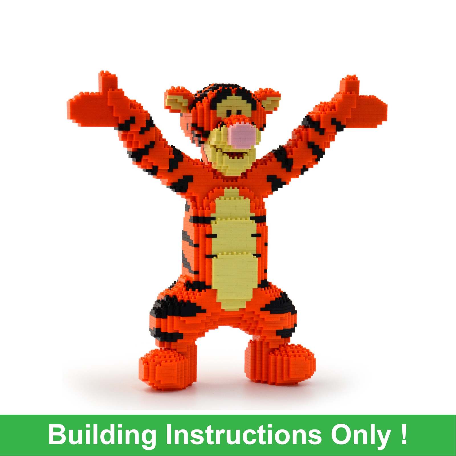 Tigger Sculpture Building Instruction (Using JEKCA Lego Bricks) LEGO ...