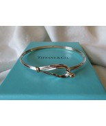Tiffany &amp; Co. 18k Gold &amp; Sterling Silver Ridged Loop &amp; Eye Bangle Bracel... - $220.00