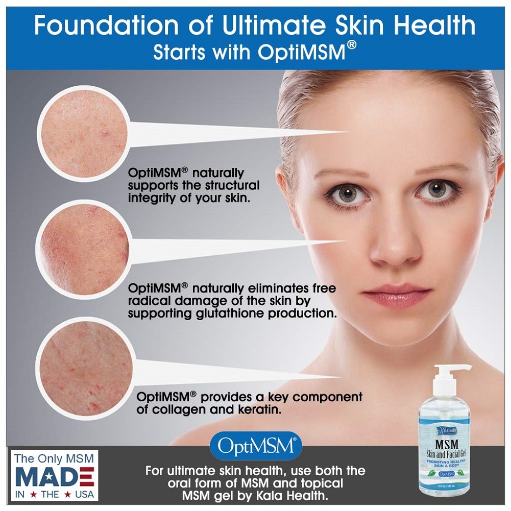 Kala Health MSMPure Max Strength Skin and Facial MSM Gel with Organic