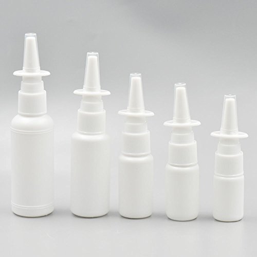 Bluemoona 20 Pcs Empty Nasal Spray Plastic Bottles Pump 30ml Sprayer White