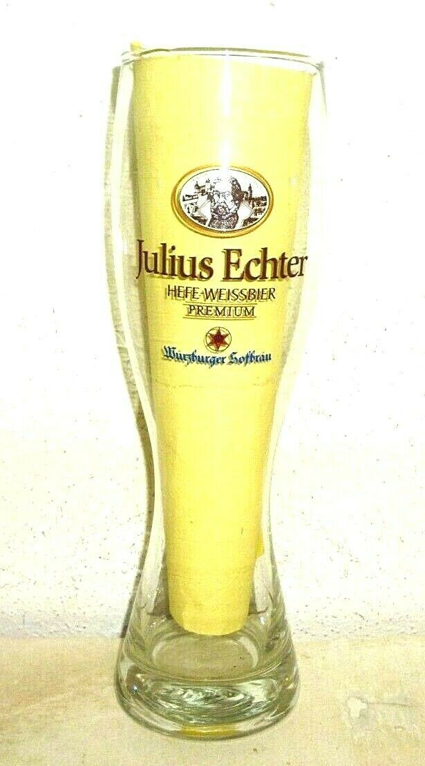 Hofbrau Wurzburg Julius Echter Weissbier Weizen German Beer Glass Germany