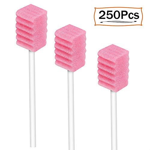 Disposable Oral Care Mouth Swabs Sponge Toothettes Tooth shape Pink 250