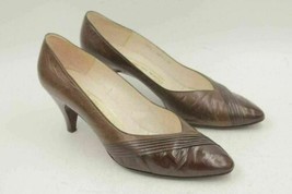 Bruno Magli Women Pointed Toe Stiletto Heels Bologna Size US 9 Brown Leather - $16.98