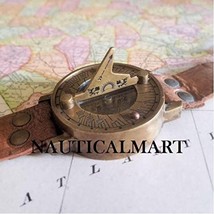 NauticalMart Christmas Gift Brass Nautical Sundial Wristwatch