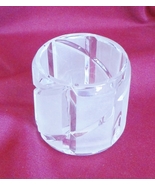 Crystal Bud Vase Clear Frosted Cut Art Glass Heavy 24% Lead Crystal USA - $9.99