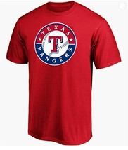 Majestic Jugend Texas Ranger Antik Primär Logo Rundhals T-Shirt, Rot, XL 18 - $13.84