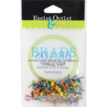 Eyelet Outlet Pastel Pink 4mm Round Brads 70 Pack
