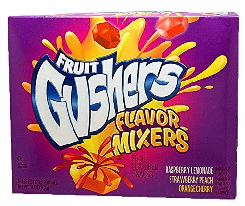 Fruit Gushers, Flavor Mixers Fruit Flavored Snacks- Naturally Flavored 