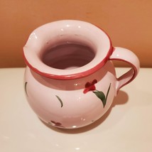 Vintage Italian Pottery Creamer Pitcher, Pink Handpainted Ceramic, Made in Italy image 5