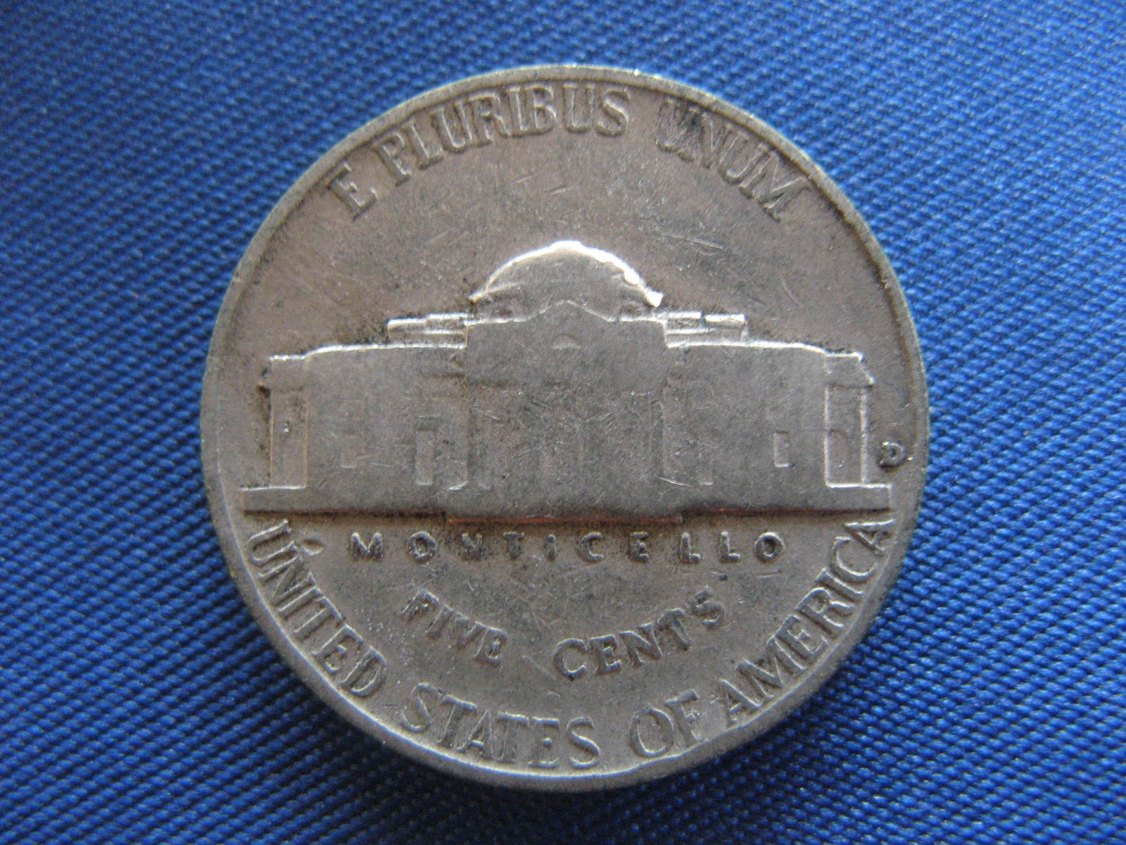 1939 D Thomas Jefferson Nickel Coin - (sku#4884) - Jefferson (1938-Now)