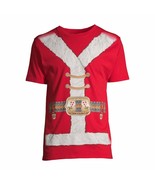 Men&#39;s Santa Suit Christmas T-Shirt Short Sleeve Red - $17.87