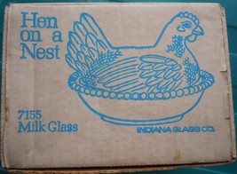 Indiana Glass Hen On A Nest Empty Box For 7155 Milk Glass - $2.99