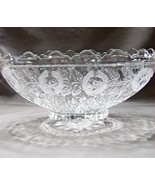  Kristal Zajecar Oblong Scalloped 11 inch Crystal Fruit Bowl Clear and F... - $400.00