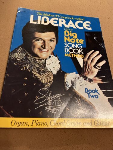 Liberace Deluxe Big Note Song Book Method Book Two 1976 Organ, Piano ...