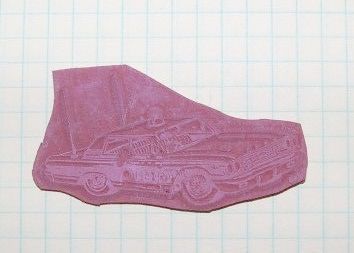 1960's Ford Police car as is   unmounted rubber stamp - $5.99