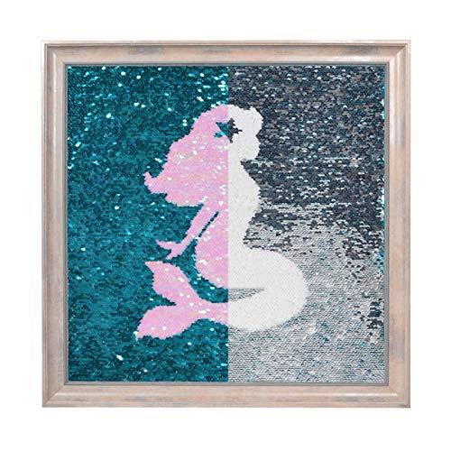 Mermaid Sensory Sequins Wall Art Reversible Sequin Drawing Frame