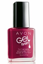 Avon Gel Finish 7-IN-1 Nail Enamel Very Berry New In Box .4 Fl Oz Full Size - $9.00