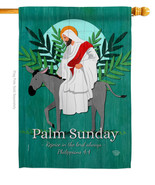 Rejoice Palm Sunday House Flag Faith 28 X40 Double-Sided Banner - $36.97
