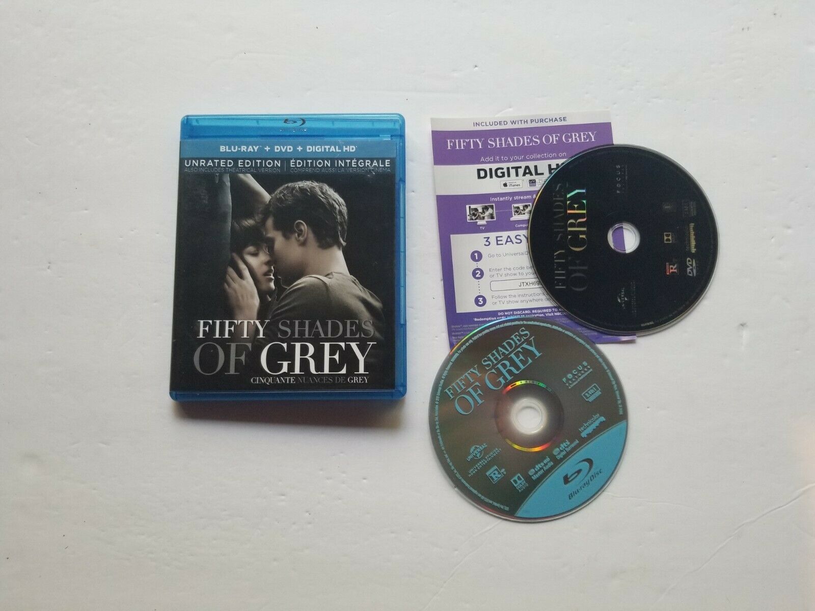 Fifty Shades of Grey (Blu-ray/DVD, 2015, 2-Disc Set) - DVDs & Blu-ray Discs