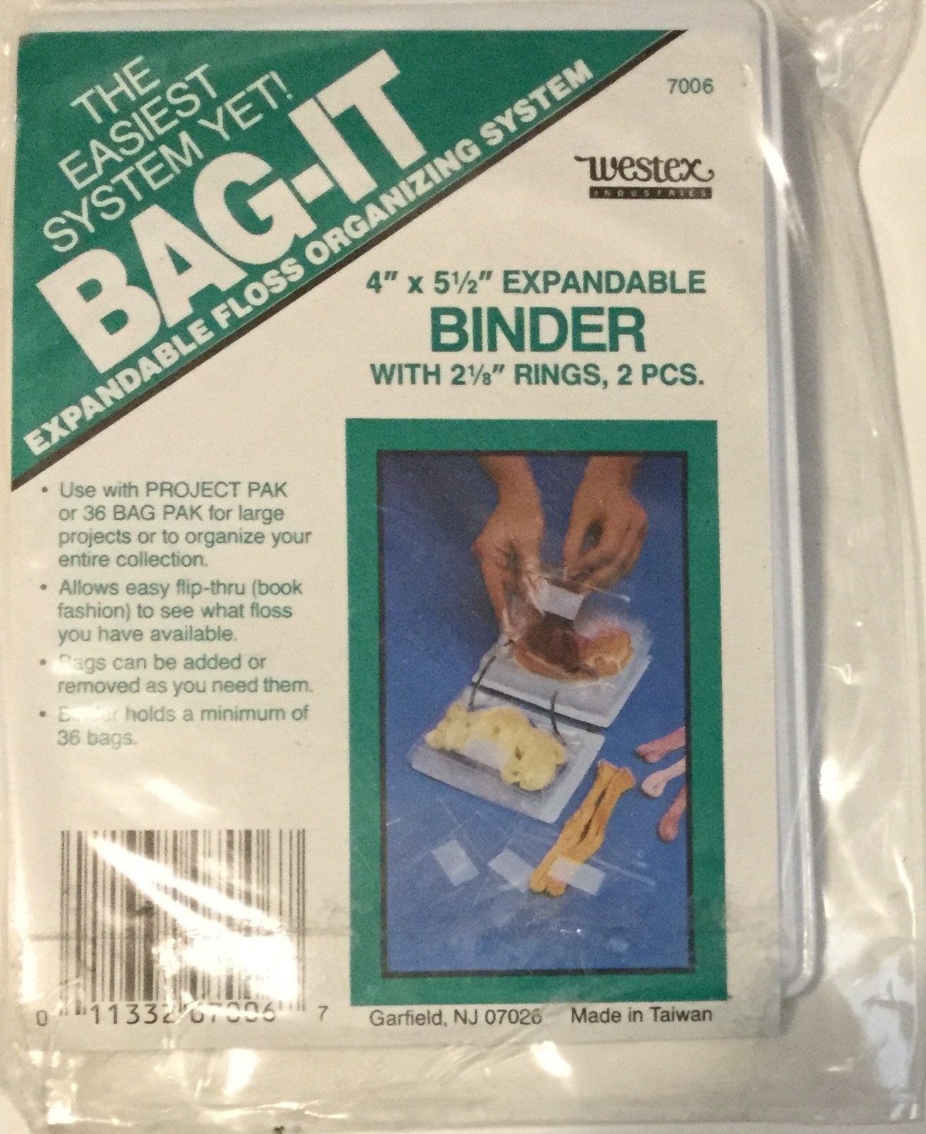 Westex 7006 BAGIT Expandable Floss Organizing System 4 x 5 1/2" Binder