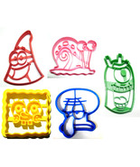 Spongebob Squarepants Cartoon Characters Set Of 5 Cookie Cutters USA PR1027 - $14.99
