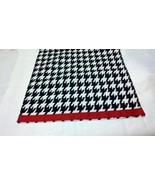 HOUNDSTOOTH TABLE LINENS- with or without Red Band- Houndstooth Table Ru... - $14.50