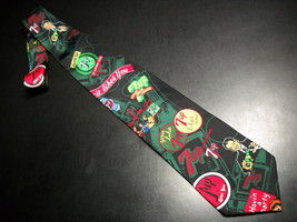 Ralph Marlin RM Style Neck Tie 7Up Silk Green Black You Like 7Up 7Up Lik... - $12.99