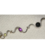 Sterling and Gemstone Bracelet adjustable to 8 inch - $30.00
