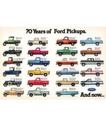 70 Years Of Ford Pickups - 1917-1986 - Promotional Advertising Poster - $9.99+