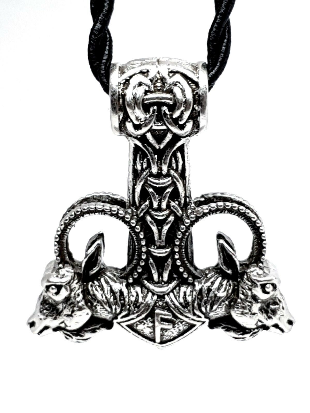 Thors Hammer Ram Asgard Rune Pendant Tanngrisnir Tanngnjóstr Viking ...