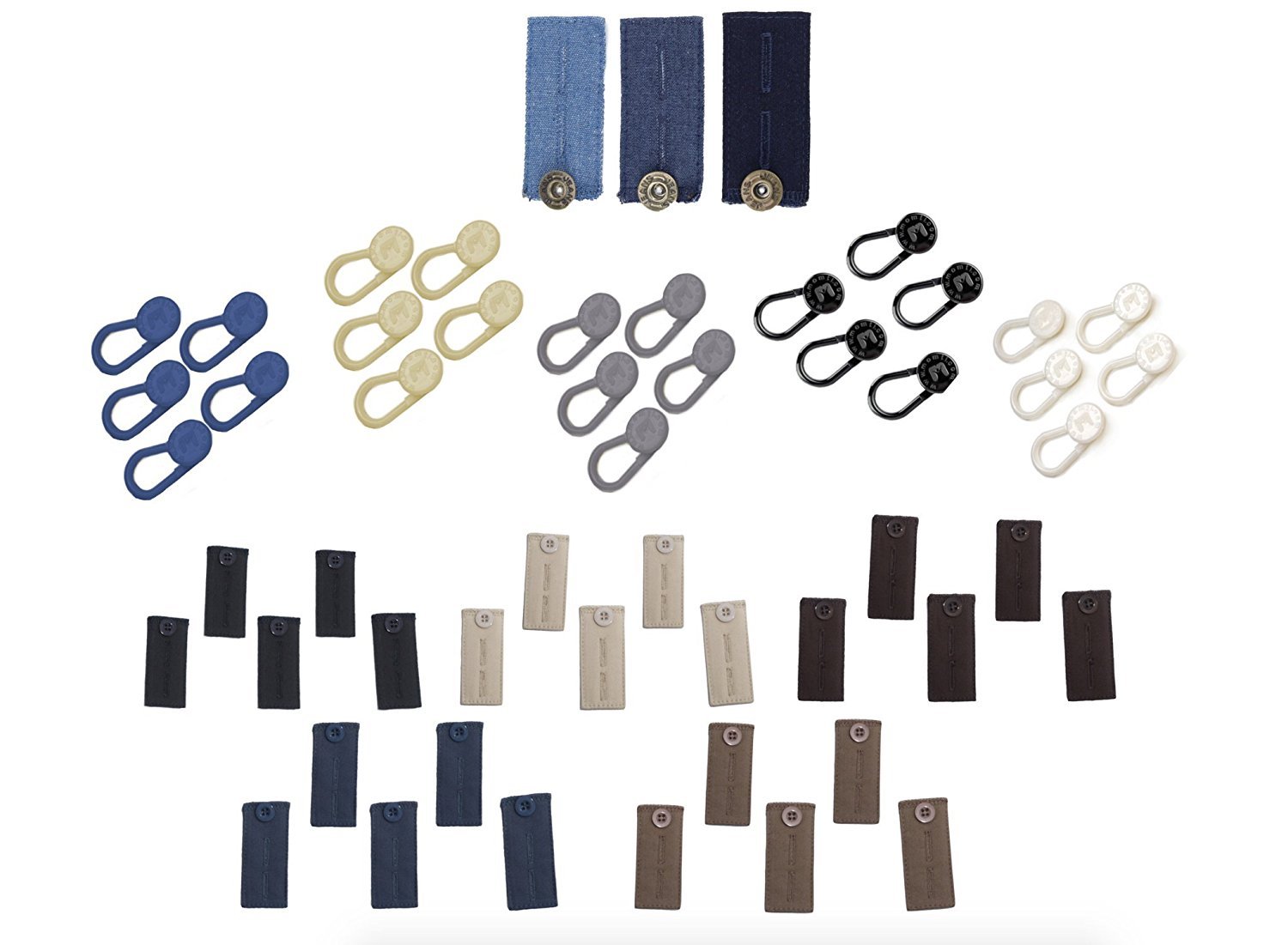 More Of Me To Love - 53 adjustable waistband extenders: button & waistband extenders