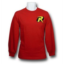 Robin Symbol Long Sleeve T-Shirt Red - $29.98