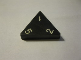 1985 Tri-ominoes Board Game Piece: Triangle # 1-2-5 - $1.00